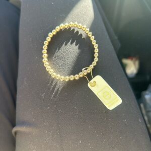 Glamorous Gold Beaded Bracelet by E
